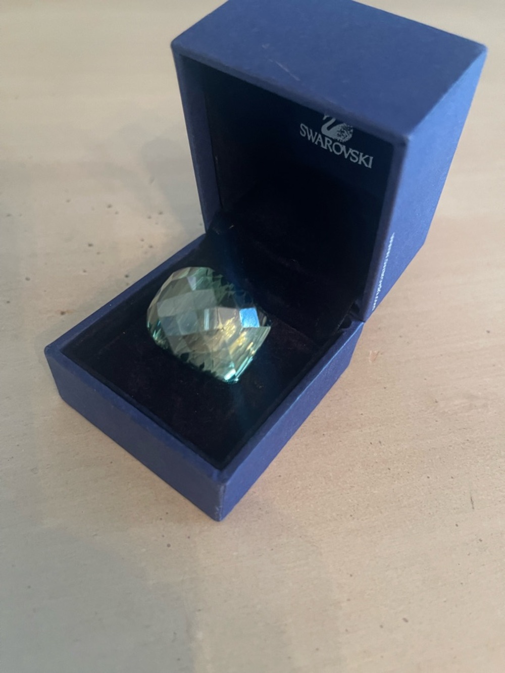 Swarovski Green Faceted Crystal Heart Accent